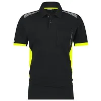 Dassy Veracruz Polo Zwart/Fluogeel