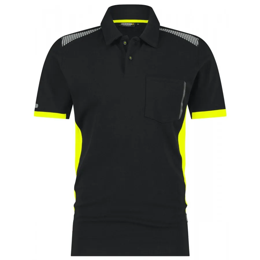 Dassy Veracruz Polo Zwart/Fluogeel