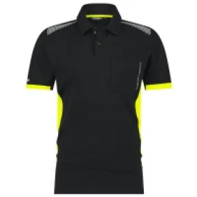 Dassy Veracruz Polo Zwart/Fluogeel