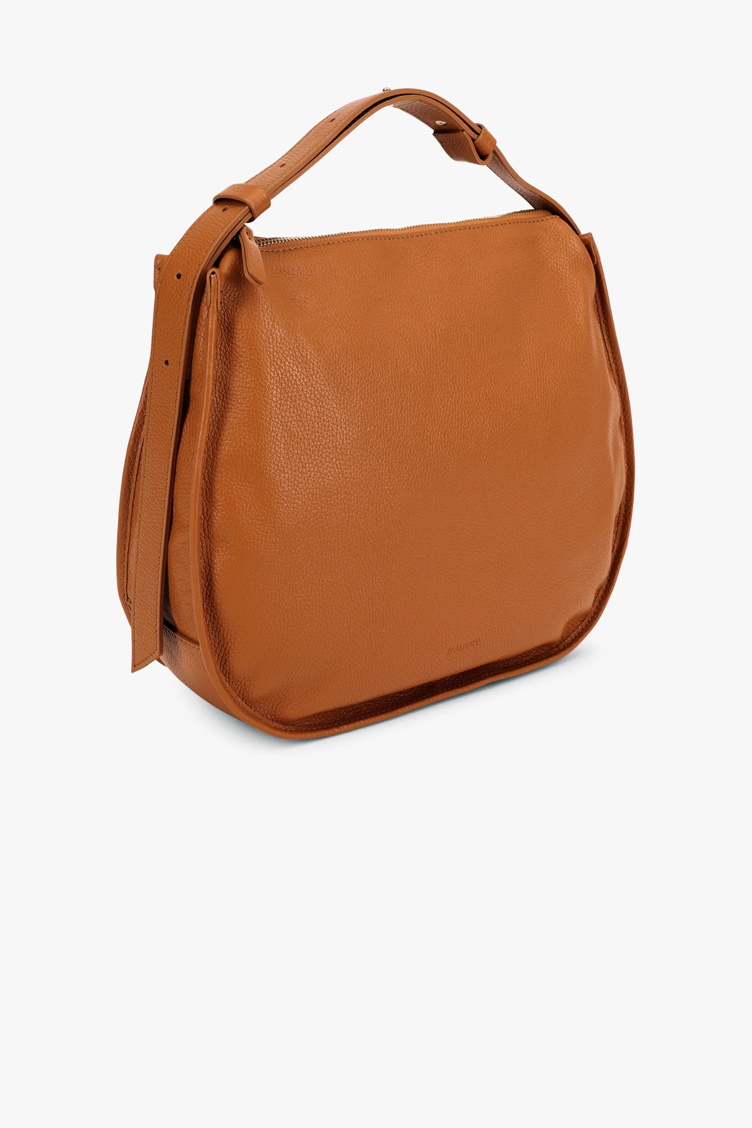 D'Auvry Bruine lederen handtas