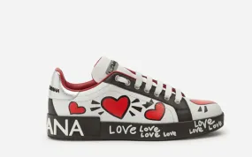 Dolce & Gabbana Portofino Sneakers Wit-Zwart