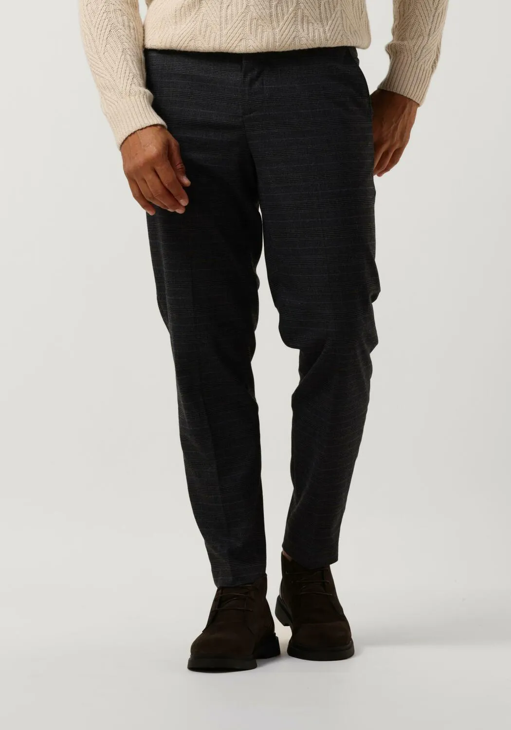 DONKERBLAUWE SELECTED HOMME PANTALON SLIMTAPEMARLOW MIX PANT