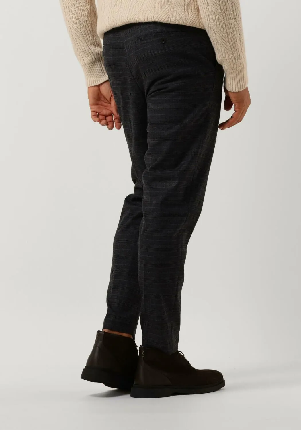 DONKERBLAUWE SELECTED HOMME PANTALON SLIMTAPEMARLOW MIX PANT