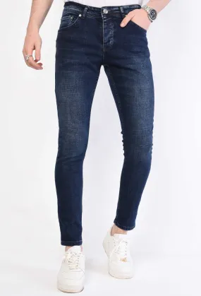 Donkerblauwe Slim Fit Spijkerbroek Heren - DC-016