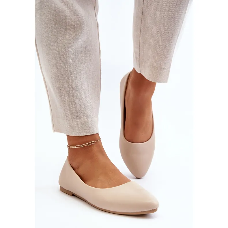 ECOLEREN BALLERINA'S VOOR DAMES, BEIGE TINDOMIEL