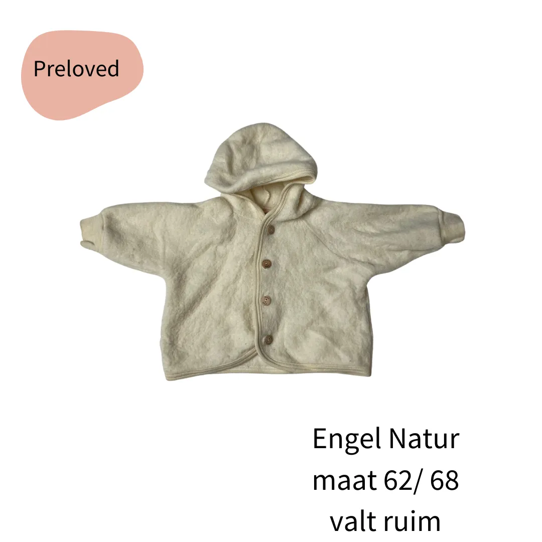 Engel Natur jasje Naturel wol maat 62/68 (valt ruim)