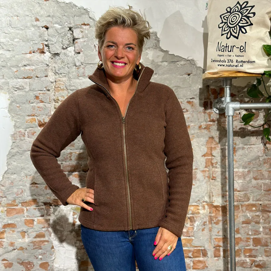 ENGEL wollen Jas vest DAMES wolfleece biologische wol KANEEL