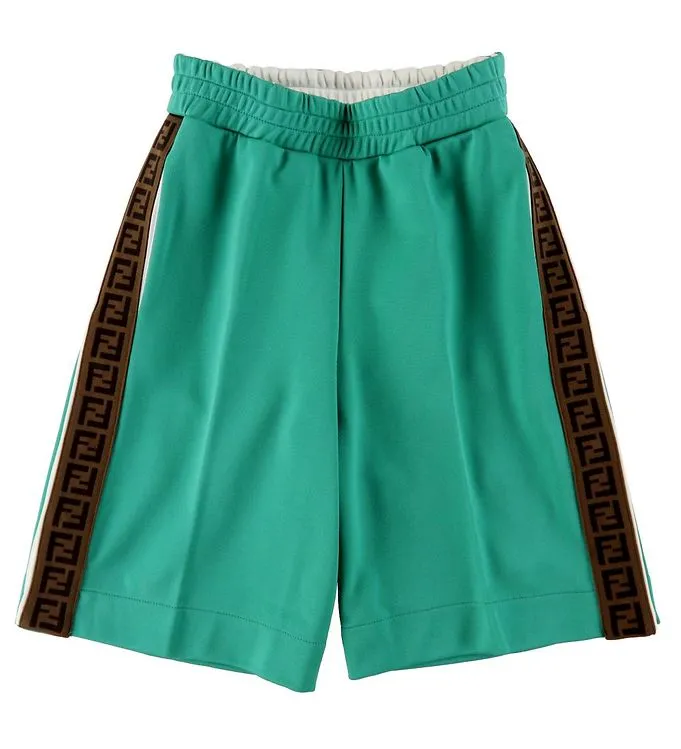 FENDI SHORTS  GROEN M. LOGOTAPE