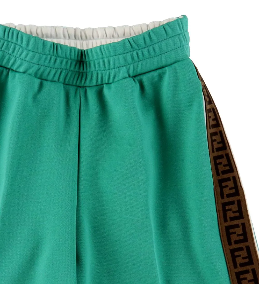 FENDI SHORTS  GROEN M. LOGOTAPE