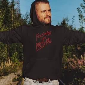 Festival Hoodie Fuck The Art Let's Rock 'N Roll Red