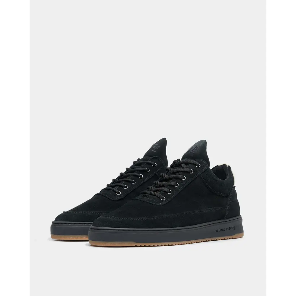FILLING PIECESLOW TOP RIPPLE SUEDE BLACK  HEREN SNEAKERS