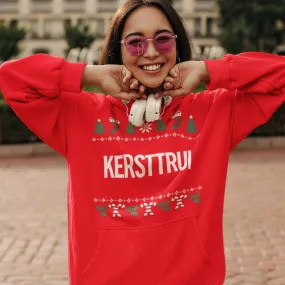 Foute Kerst Hoodie Rood Candy Cane Kersttrui