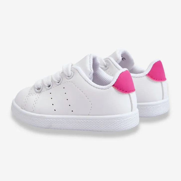 FR1 Sportschoenen voor kinderen Wit en roze Miles