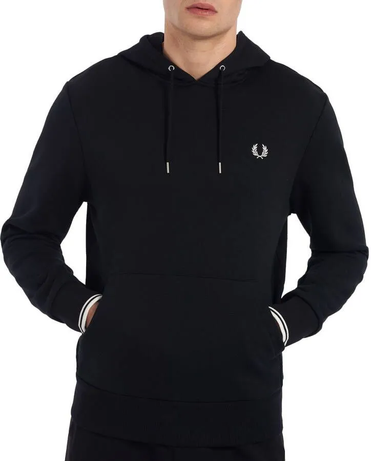 FRED PERRY Heren Truien & Vesten Tipped Hooded Sweatshirt Donkerblauw