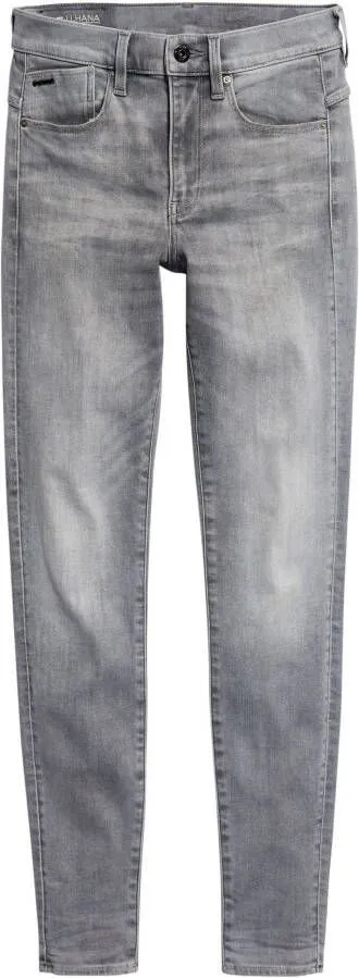 GSTAR RAW LHANA SKINNY HIGH WAIST SKINNY JEANS MET BIOLOGISCH KATOEN UN FADED GLACIER GREY
