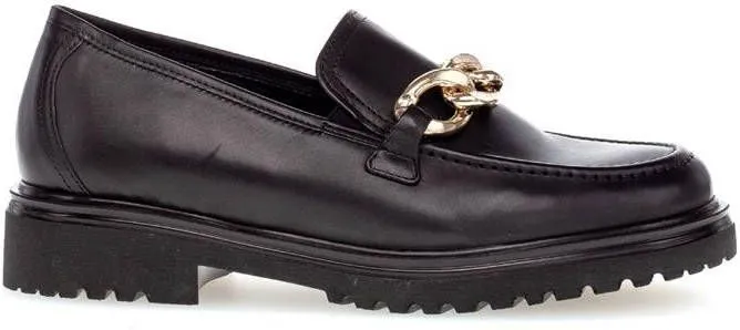 Gabor Comfort Moccasin H Leest , Zwart, Dames