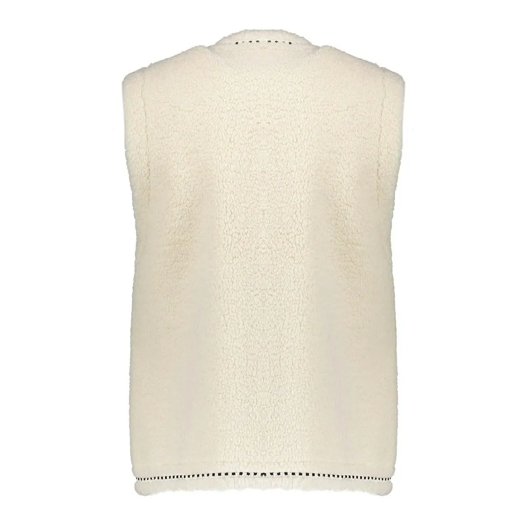 GEISHA GILET TEDDY 4555319  10 OFFWHITE