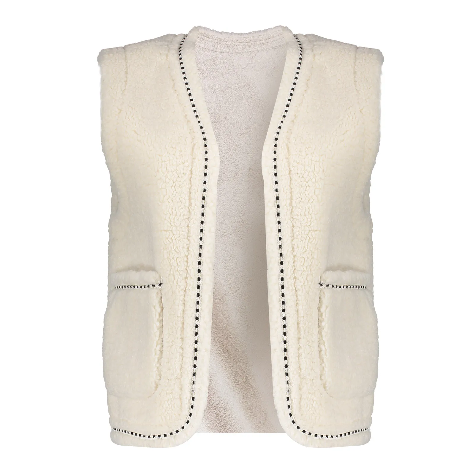 GEISHA TEDDY GILET 4555319 – OFF WHITE