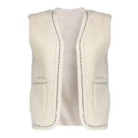 Geisha Teddy Gilet 45553-19 – Off White