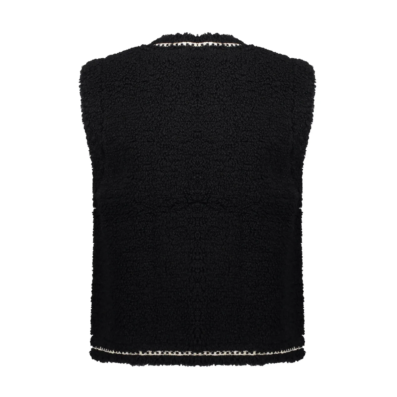 Geisha Teddy Gilet Reversible – Zwart