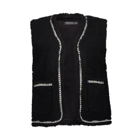 Geisha Teddy Gilet Reversible – Zwart