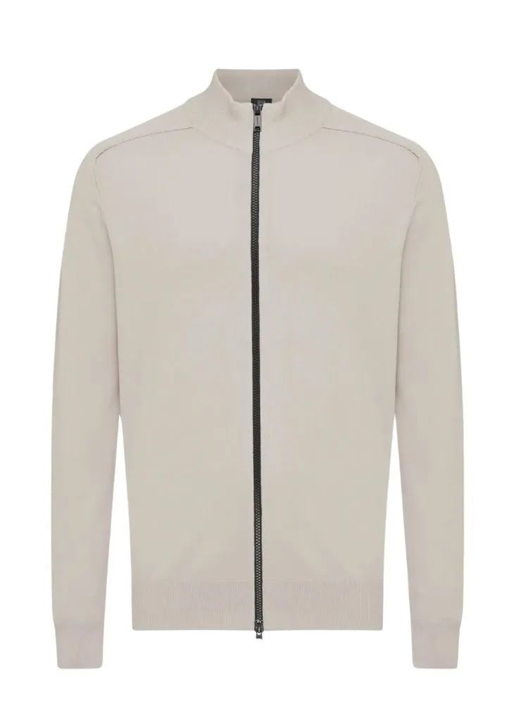 Genti Cardigan zip Bruin licht 