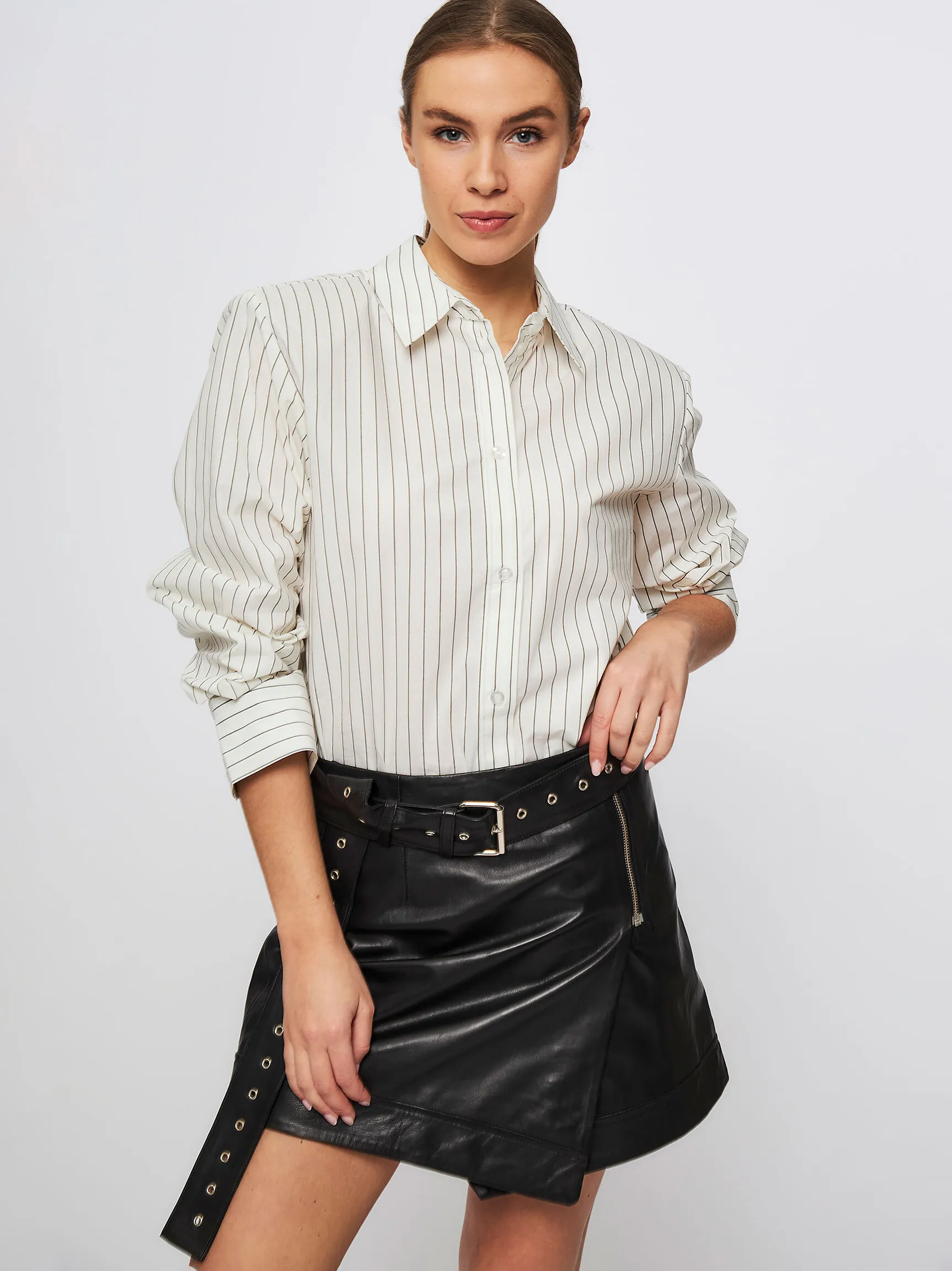 Gestuz Cyma, katoenen blouse met gestreept dessin