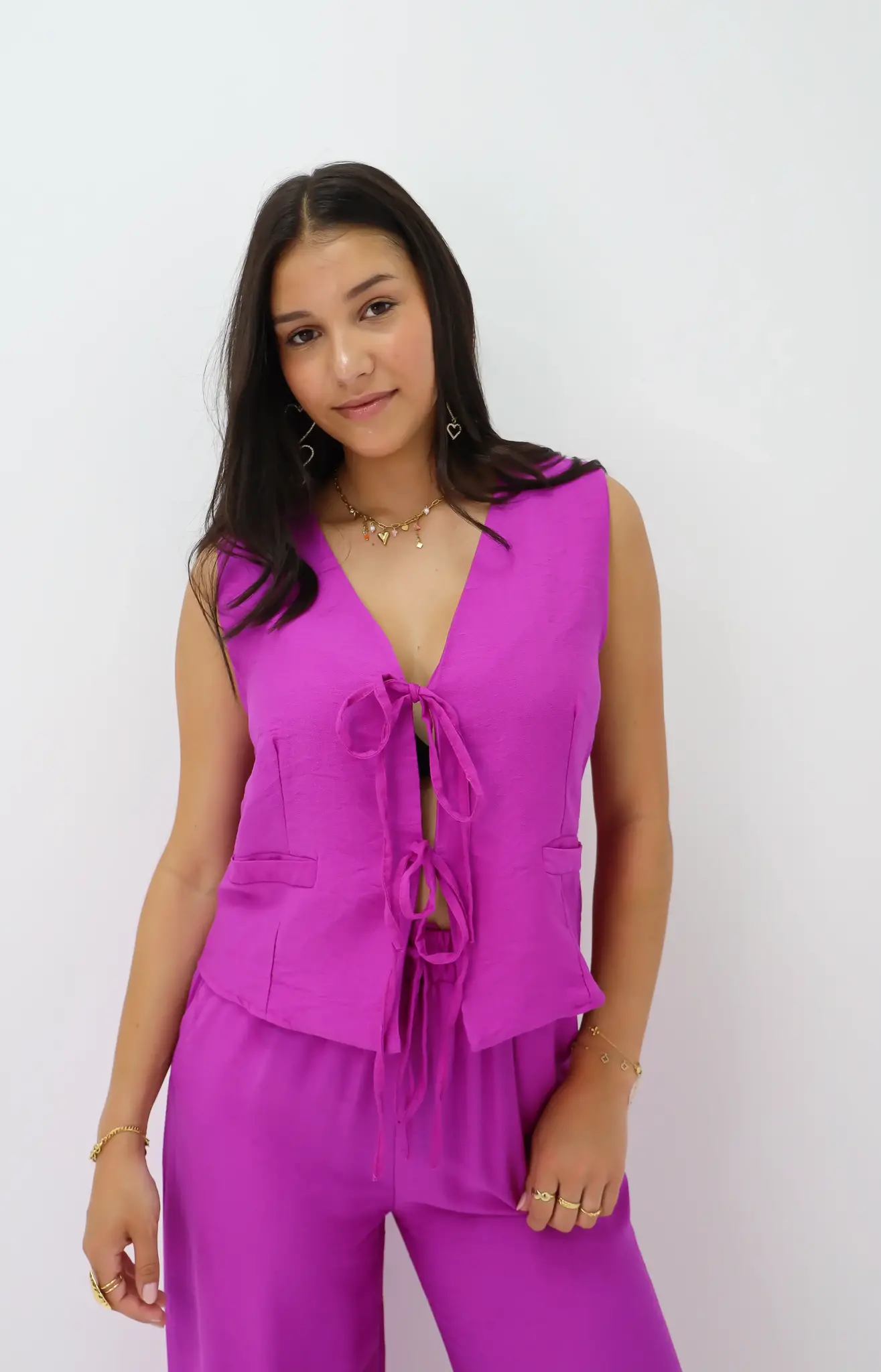 Gilet Viscose Purple
