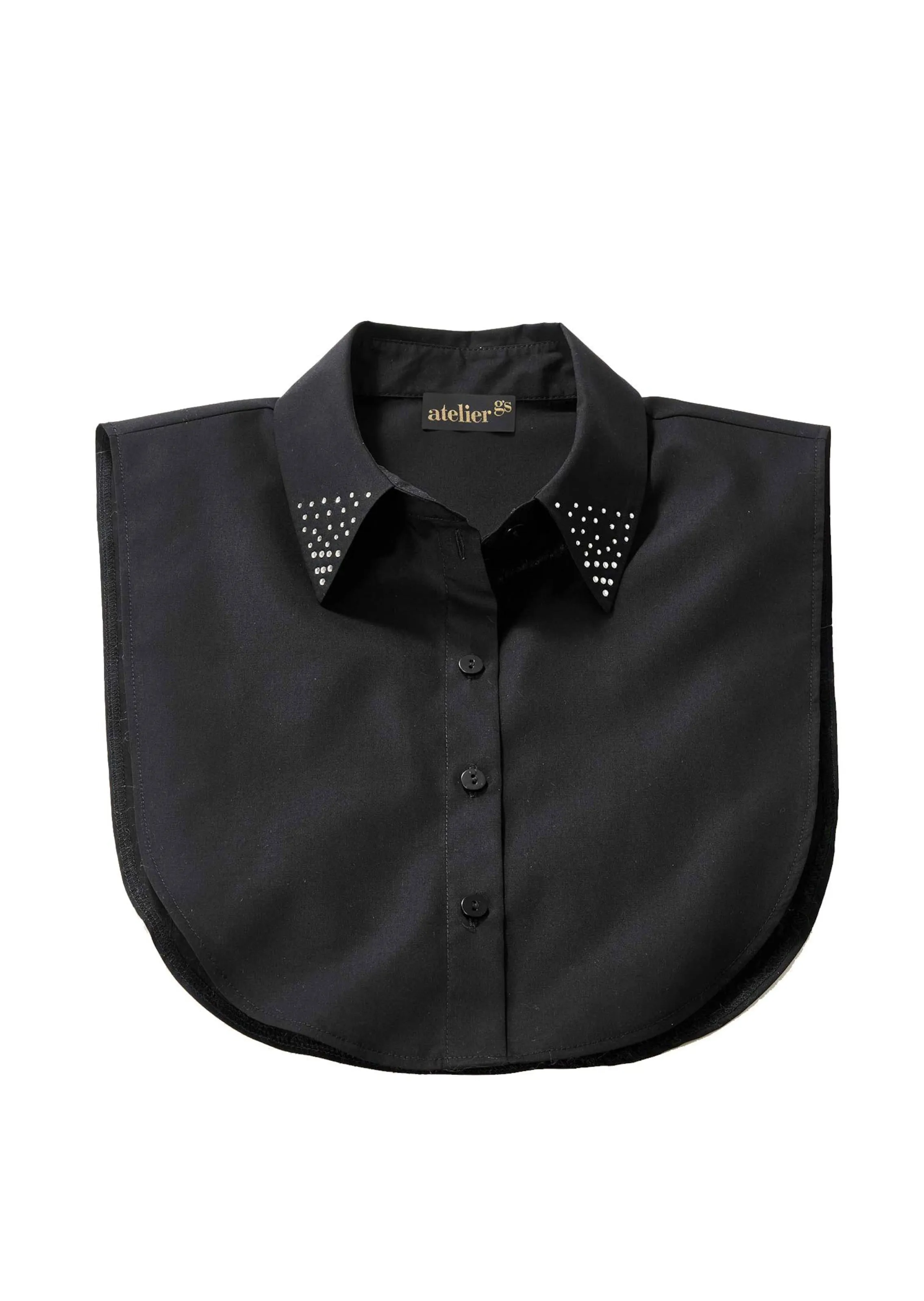 Goldner Kraag blouse met steentjes