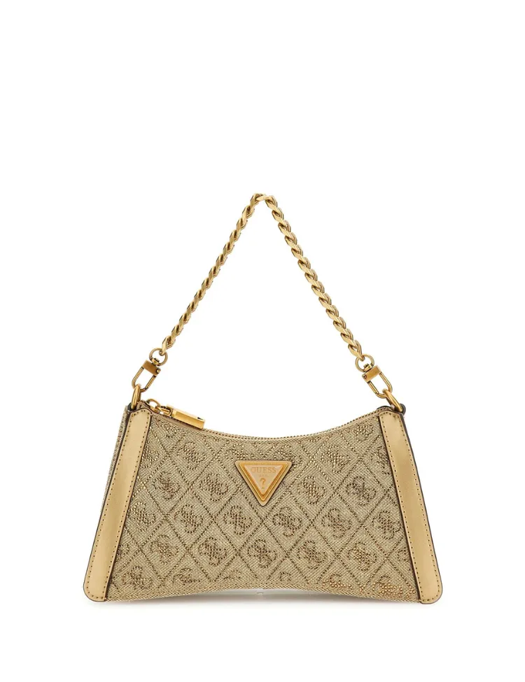 GUESS GUESS DILI SMALL SHOULDER BAG  LATTE LOGO