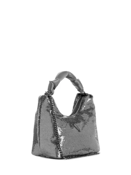 GUESS GUESS VELINA HOBO HANDTAS  PEWTER