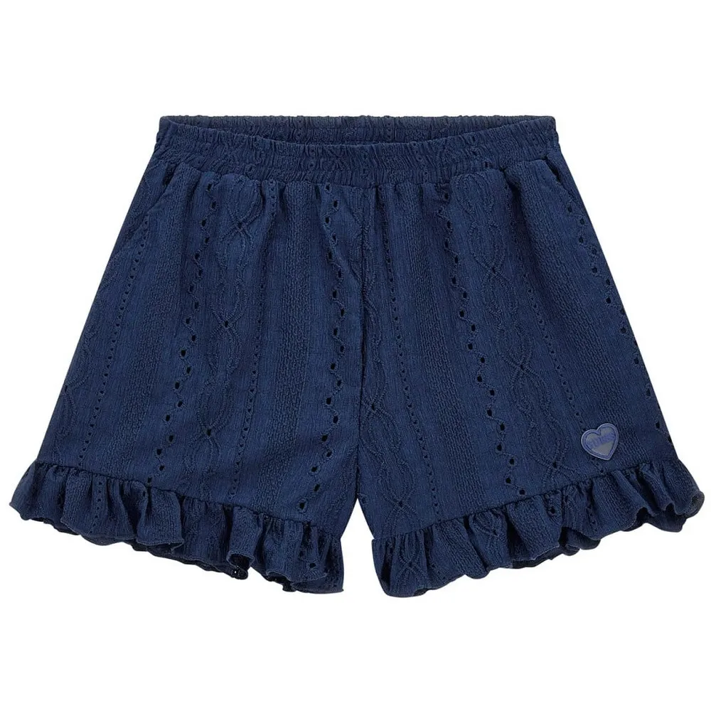   GUESS KIDS STRETCH JACQUARD SHORTS Blauw KL