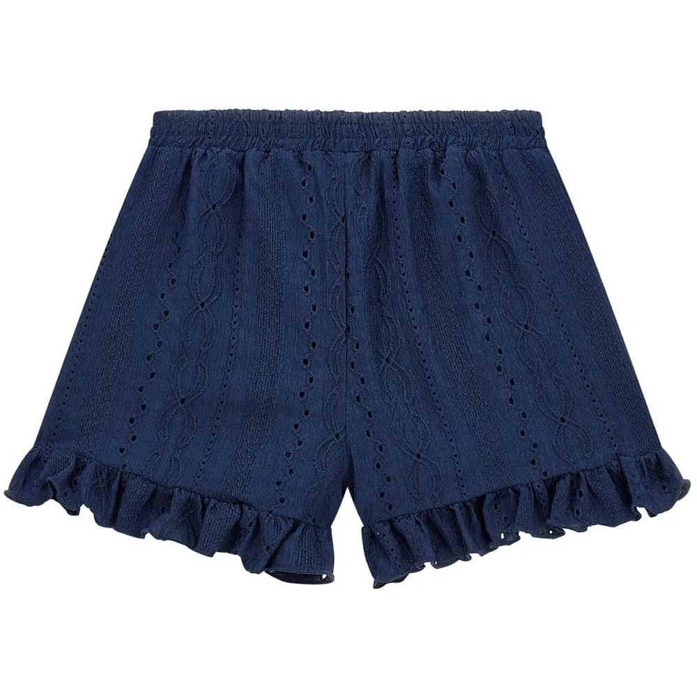   GUESS KIDS STRETCH JACQUARD SHORTS Blauw KL