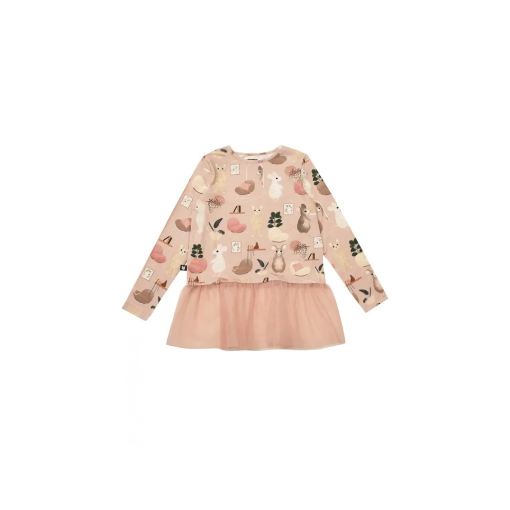 HEBE – meisjes shirt – lange mouwen – roze