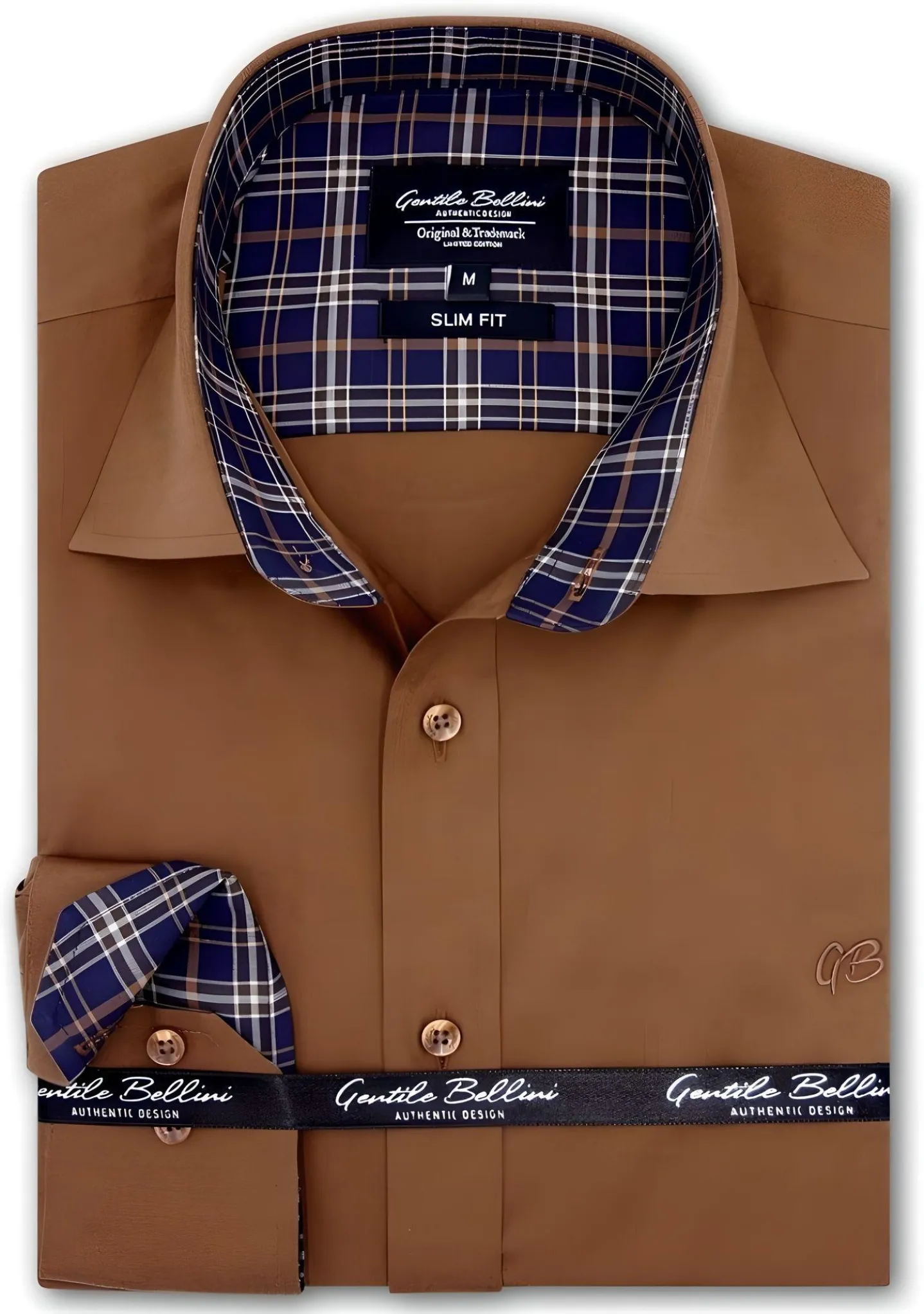HEREN BLANCO OVERHEMDEN ITALIAANS  EXTRA SLIM FIT   3038  BRUIN