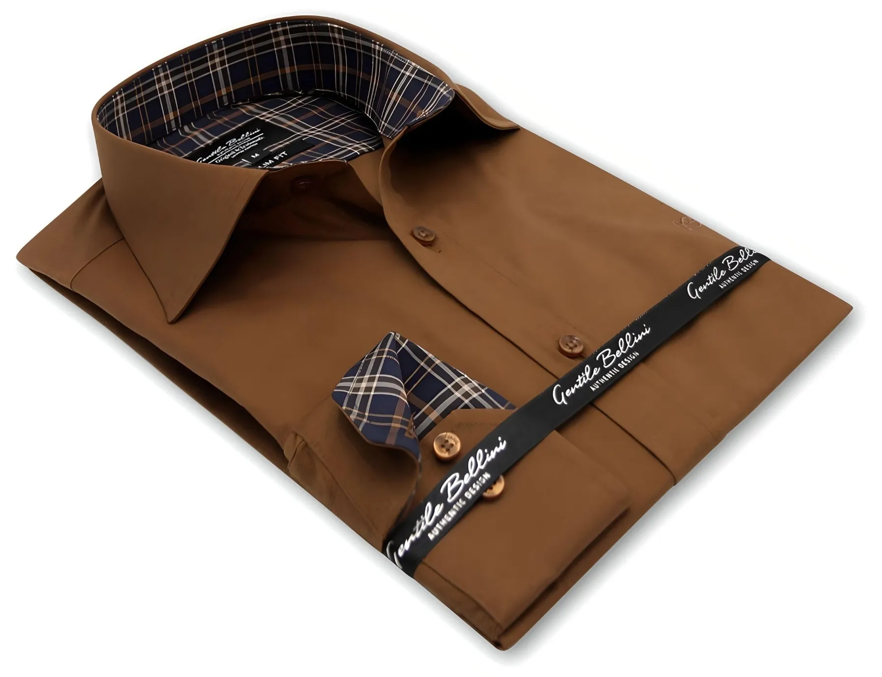 HEREN BLANCO OVERHEMDEN ITALIAANS  EXTRA SLIM FIT   3038  BRUIN