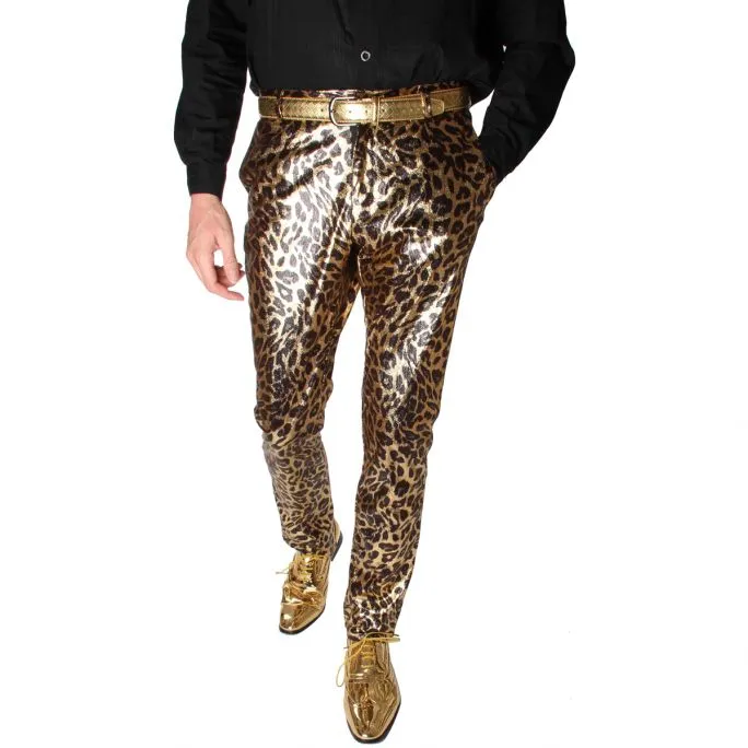 Heren Glitterbroek Panter