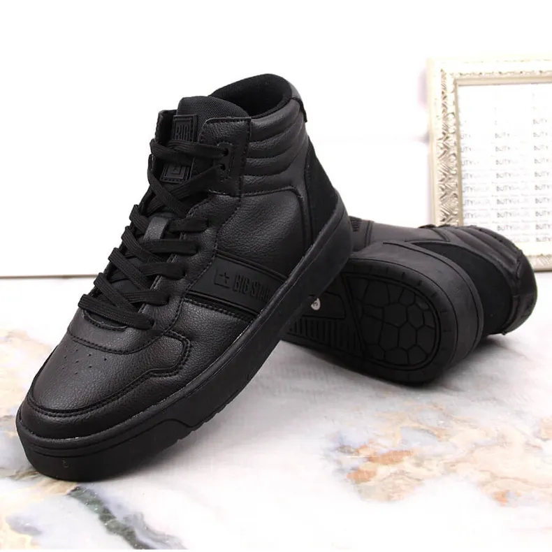 Heren sportschoenen zwarte sneakers Big Star KK174135
