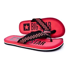 Heren Teenslippers Big Star HH174811 Rood zwart