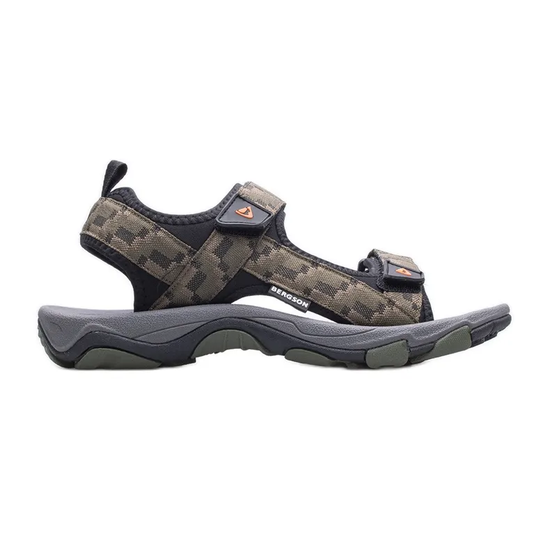 Heren trekkingsandalen BERGSON Benue Hiking BRG00127 olijf groente