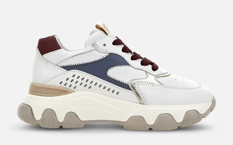 HOGAN HYPERACTIEVE SNEAKERS WITBURGUNDY