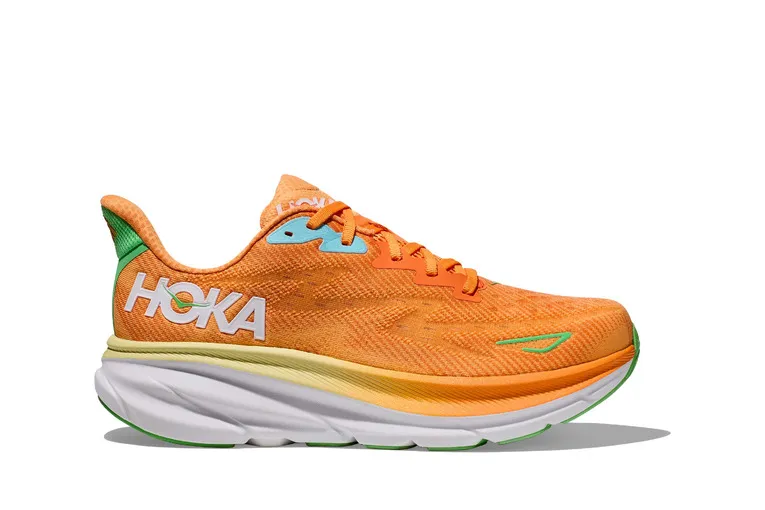 Hoka Clifton 9 loopschoen solar flare/sherbet heren