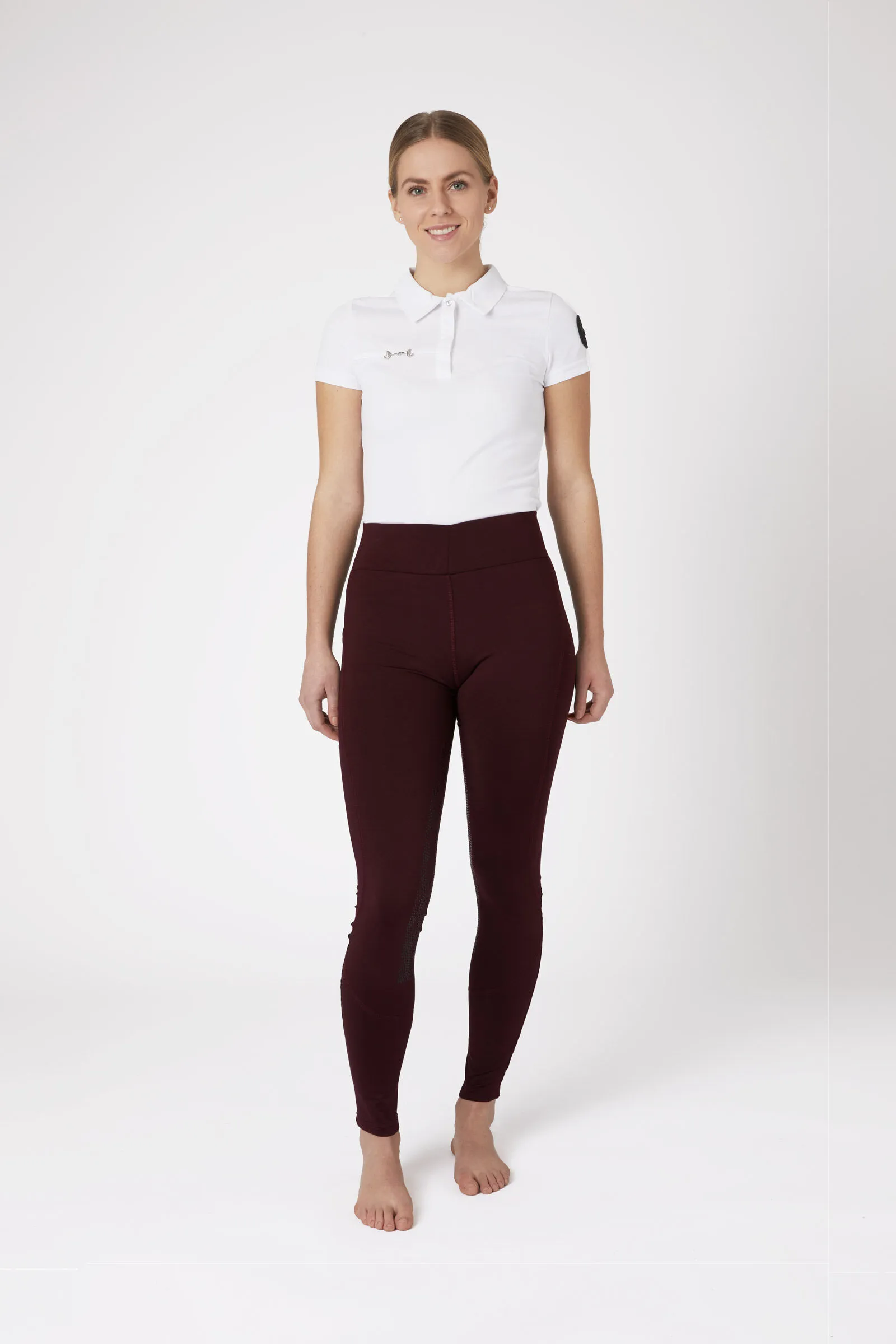 Horze High Waist Siliconen Full Seat Paardrijtights, dames