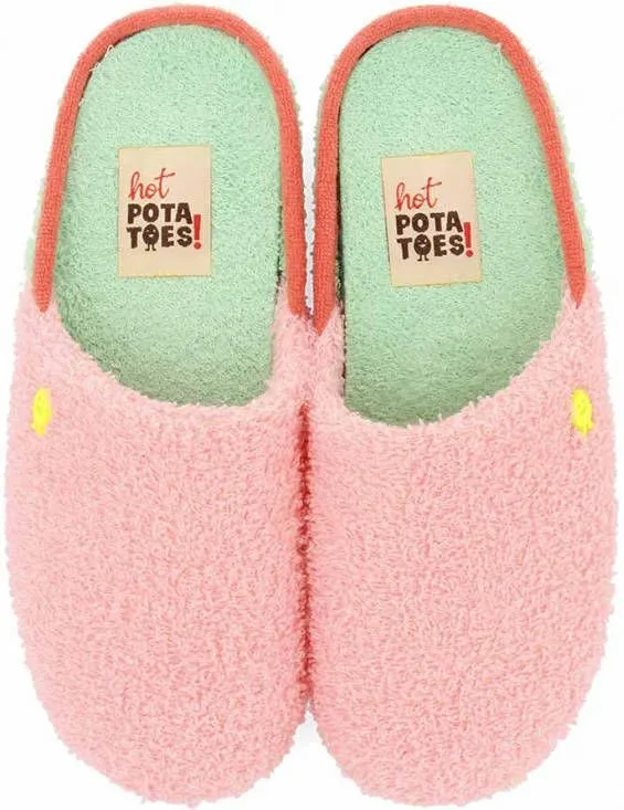 Hot Potatoes Zomer Pantoffels Kemeo 65579 Roze/Groen 39