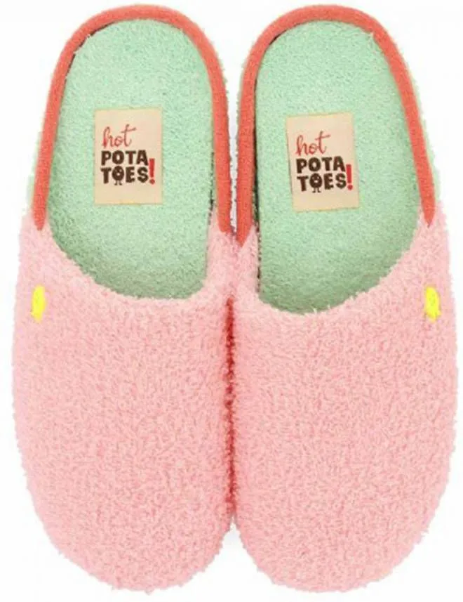 Hot Potatoes Zomer Pantoffels Kemeo 65579 Roze/Groen 39