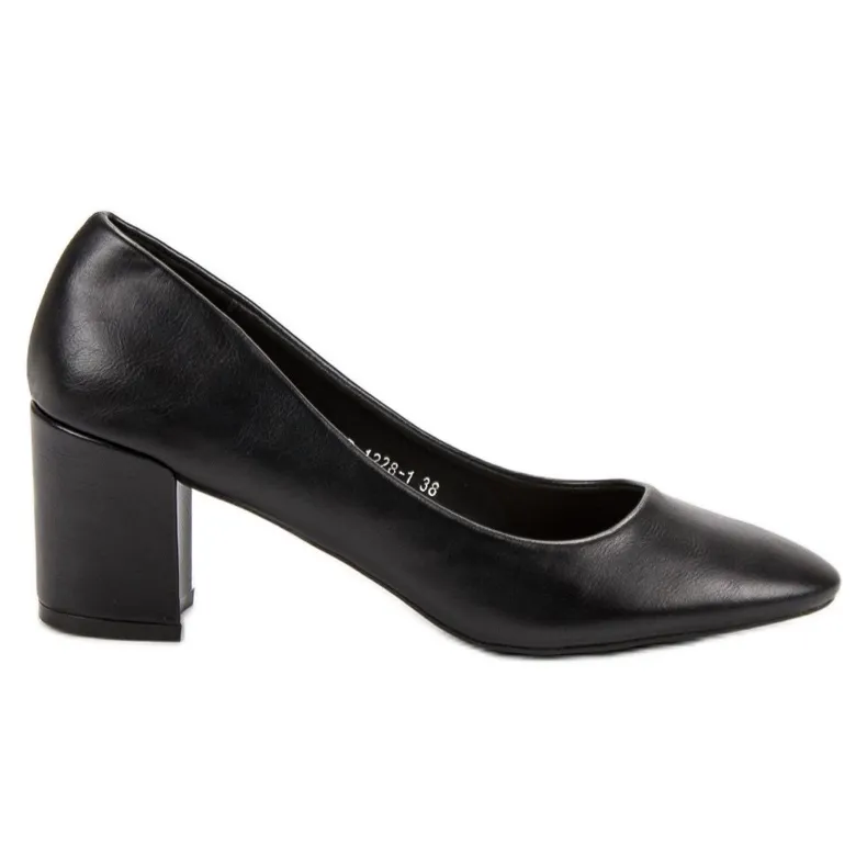 Ideal Shoes Klassieke zwarte pumps