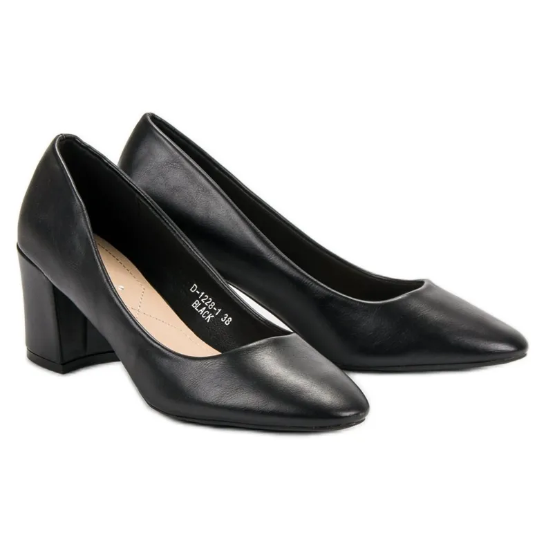 Ideal Shoes Klassieke zwarte pumps