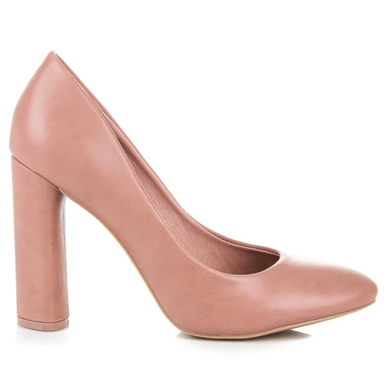 Ideal Shoes Roze pumps op de pilaar