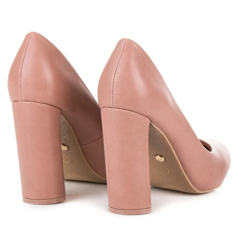 Ideal Shoes Roze pumps op de pilaar