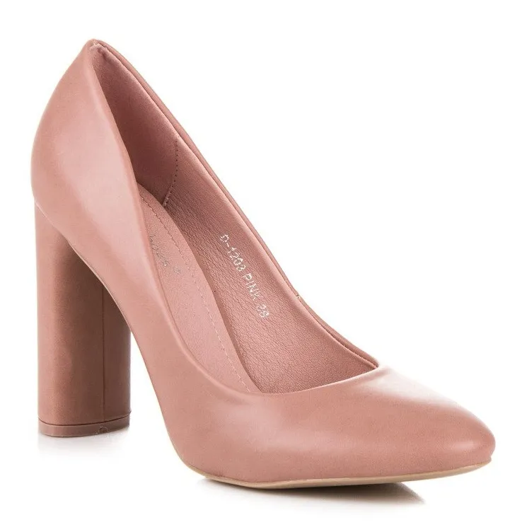 Ideal Shoes Roze pumps op de pilaar